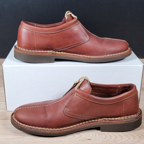 Cole Haan Country Derby Chukka Shoes Mens 10 M Cognac Brown‎ Split Toe Leather - Picture 2 of 8